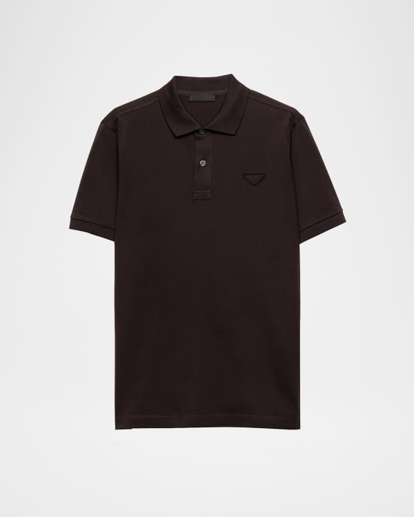 Helmut Lang Men's Wool-Silk Polo Shirt | Neiman Marcus