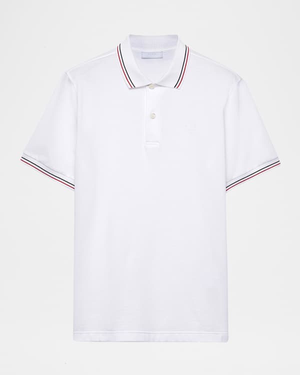 CASABLANCA Men's Classic Laurel Pique Polo Shirt | Neiman Marcus