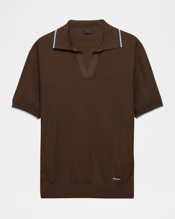 monzee モンジー Long Polo - ブラック [M、L、LL] Helmut Lang Men's Mesh Quarter-Zip Polo Shirt | Neiman Marcus
