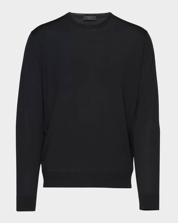 Bottega Veneta Men's Compact Wool Double V-Neck Sweater