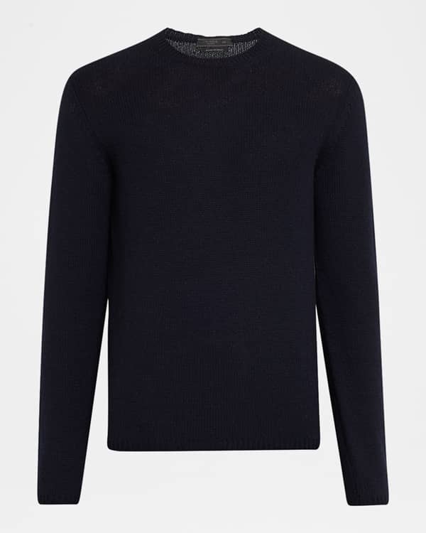【定価22万】ボッテガヴェネタ　CREW-NECK SWEATER　ネロ　M BOTTEGA VENETA Wool-Blend Sweater for Men | MR PORTER