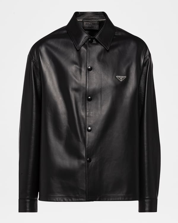 Burberry Men's Diamond Quilted Overshirt | Neiman Marcus