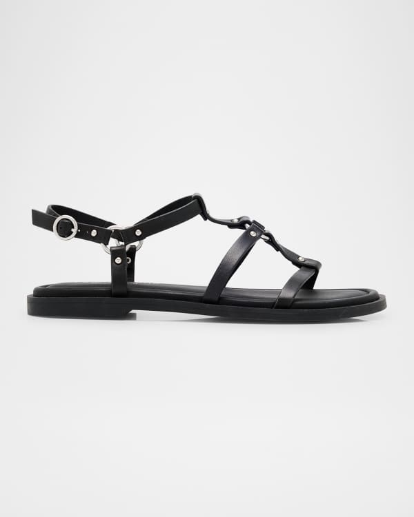 【関税込み】rag & bone ブラック Ellie サンダル Rag & Bone Ellie Woven Flat Slide Sandals | Neiman Marcus
