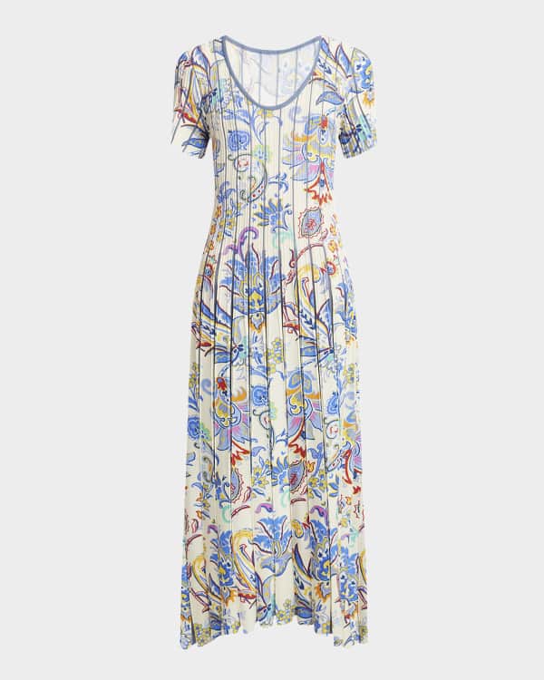 関税込【ETRO】Printed asymmetrical midi dress Printed asymmetrical midi dress in multicoloured - Etro