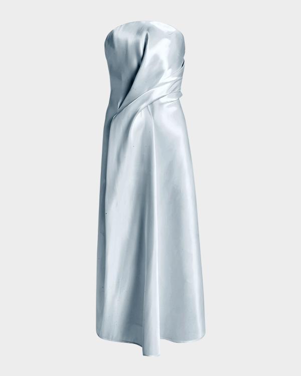 hutch strapless sequin column midi dress Anthropologie Hutch Strapless Sequin Column Dress