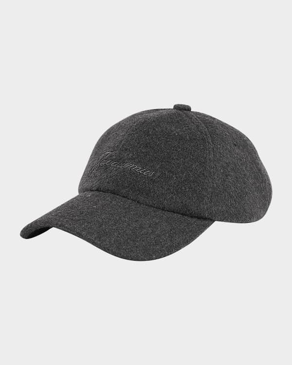 Jacquemus Men's Gadjo Denim Metal-Logo Baseball Cap | Neiman Marcus