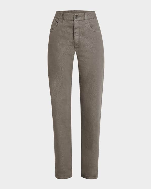 Brunello Cucinelli Tropical Wool Straight-Leg Tailored