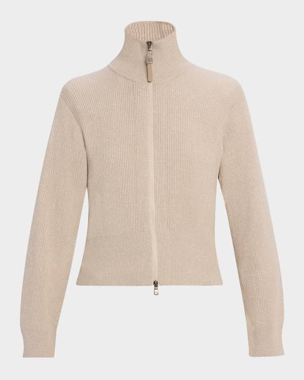 アウターその他 BRUNELLO CUCINELLI LUREX CARDIGAN Brunello Cucinelli - Black Linen & Silk Paillette Cropped