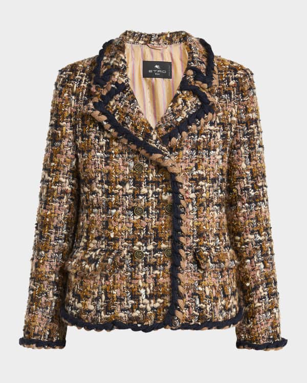 美品 laubeblanc mix tweed No collar jacket Mix tweed No collar jacket – L'AUBE BLANC