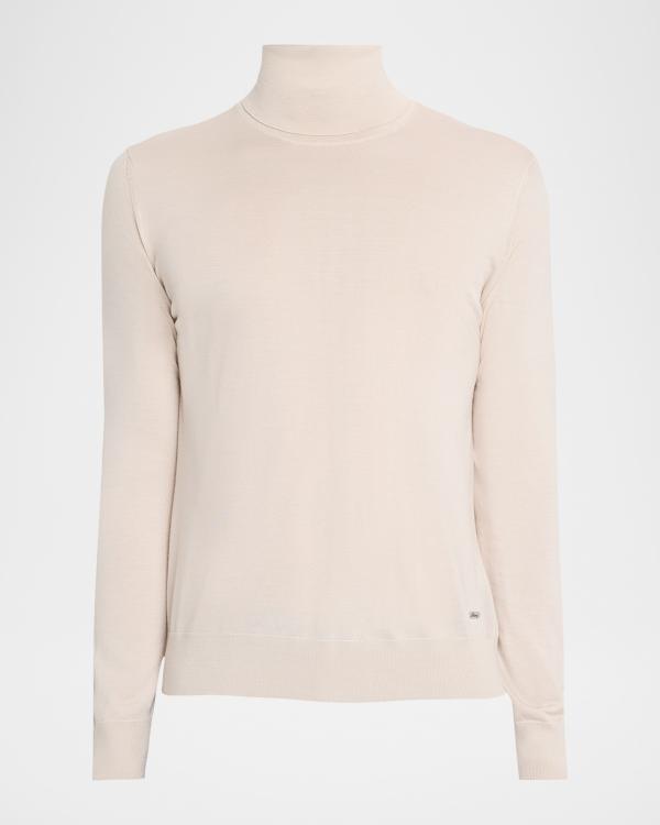Valentino Garavani Men's Long-Sleeve Stripe Turtleneck T-Shirt