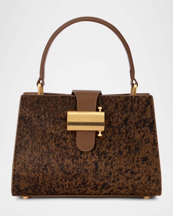 SIMONMILLER Puffin Mini Cheetah Faux Fur Shoulder Bag