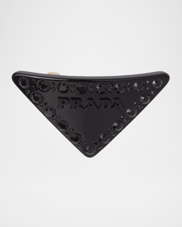 Prada Polka-Dot Print Re-Nylon Hair Bow | Neiman Marcus display picture 2