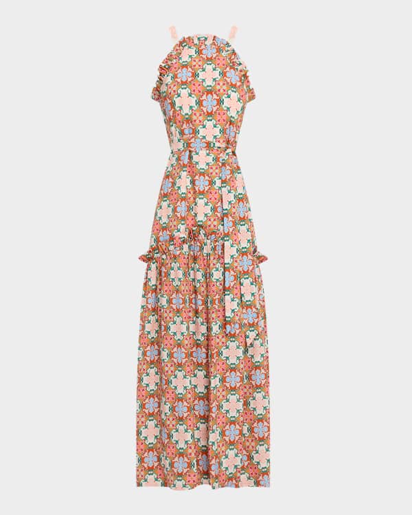 chinese dress ladies Liv Foster Floral Print V-Neck Spaghetti Strap Satin Gown, Black Multi / 4