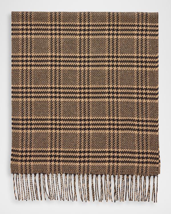 Brunello Cucinelli Sparkling Striped Linen-Blend Scarf | Neiman Marcus