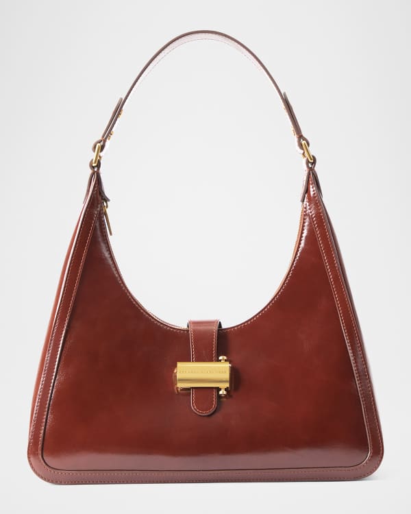 【関税込み】Linda Shoulder Bag - Staud - Leather - Silver Staud Silver Linda Bag Staud