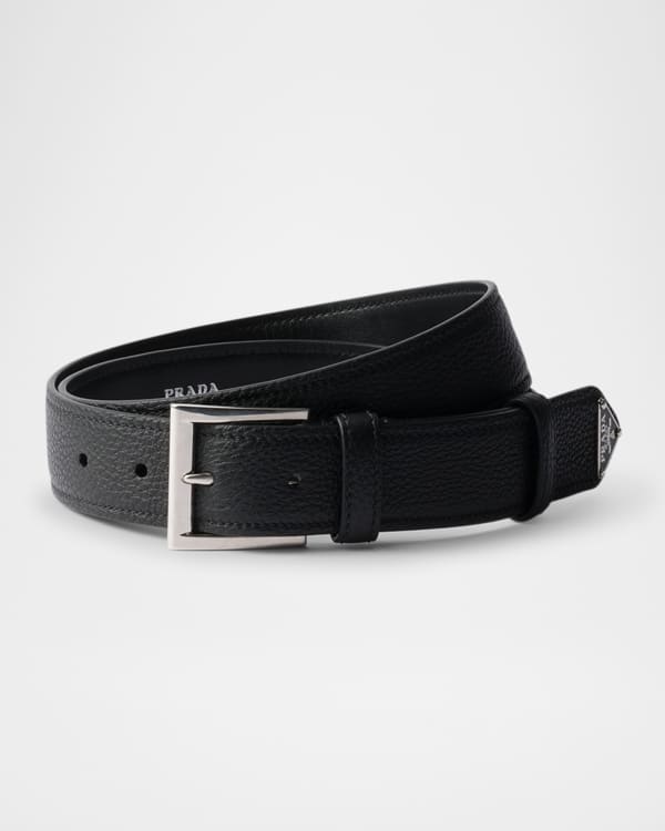 PRADAベルト Prada Triangle Logo Plaque Buckle Belt | italist