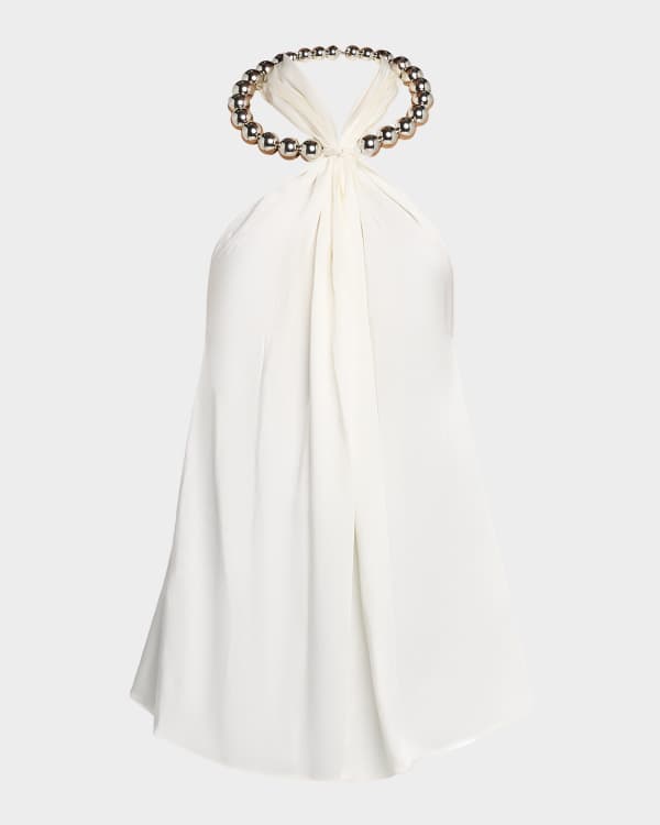 Dries Van Noten Cussia Abstract-Print Wrap Scarf Halter Top