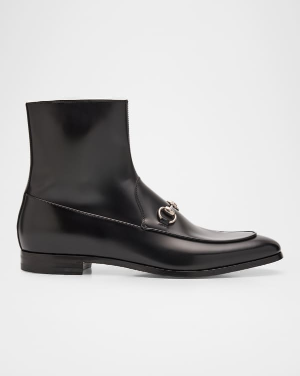 Maison Margiela Men's Leather Zip Ankle Boots | Neiman Marcus