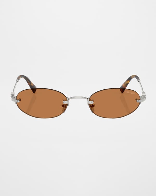 小物 Miumiu half-rim oval sunglasses archive Miu Miu Half-Rim Oval Sunglasses Archive Luxury Limited