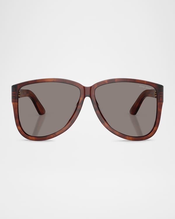 AYU⭐︎ Miu Miu Metal Aviator Sunglasses | Neiman Marcus