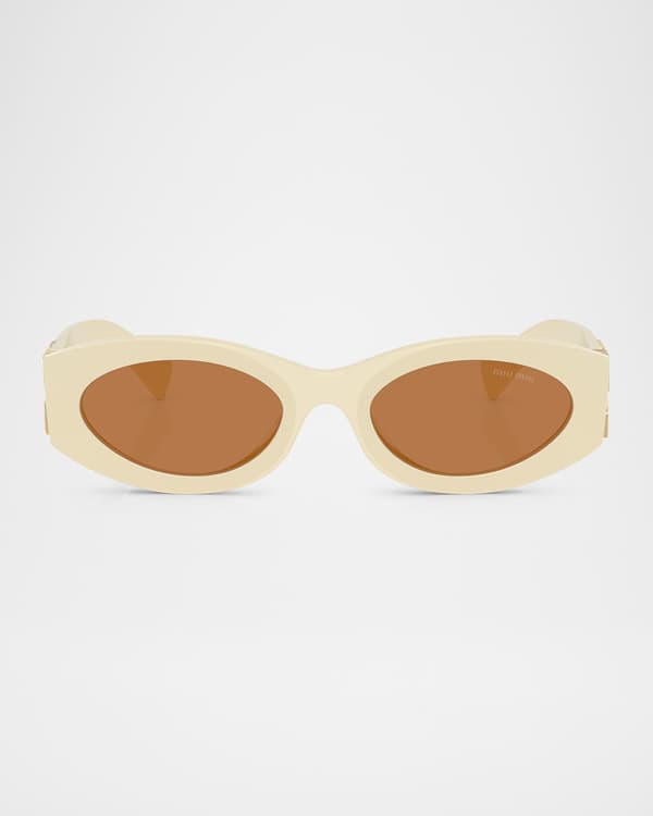 MU 52YS Metal Oval Sunglasses