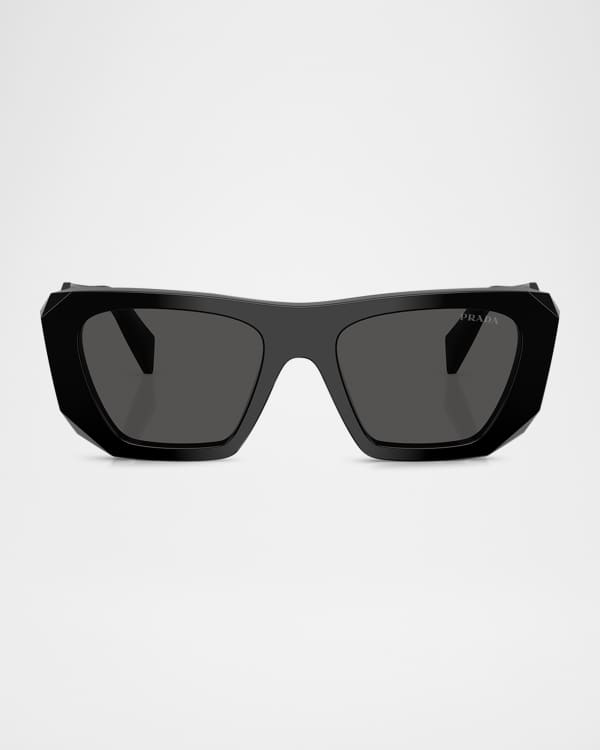 Prada Logo Acetate Butterfly Sunglasses | Neiman Marcus