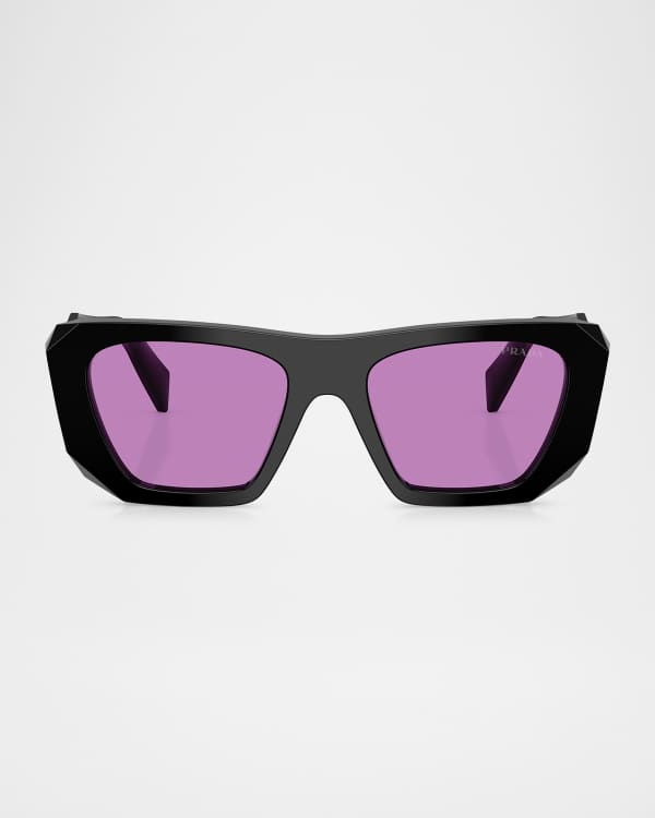 サングラス Prada Multicolor Acetate Sunglasses Prada Multicolor Rectangle Acetate Sunglasses | Neiman Marcus