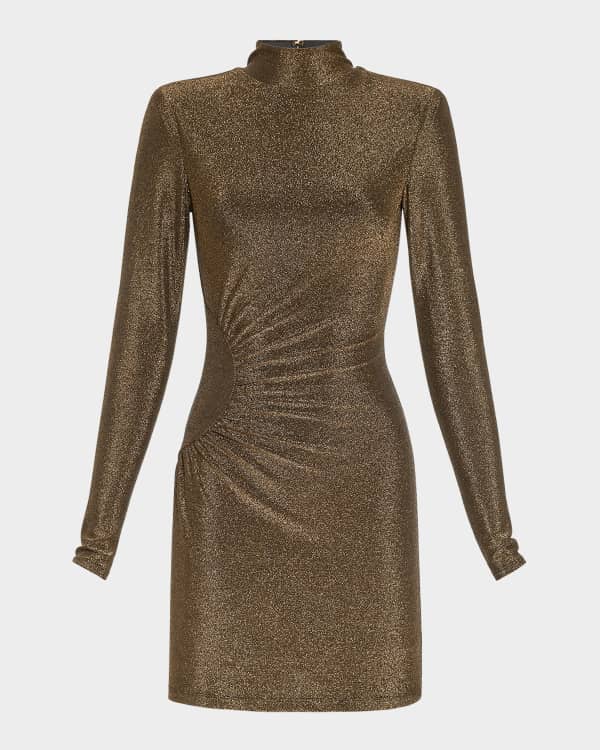 Ramy Brook Katelyn Satin Mini Shirtdress | Neiman Marcus