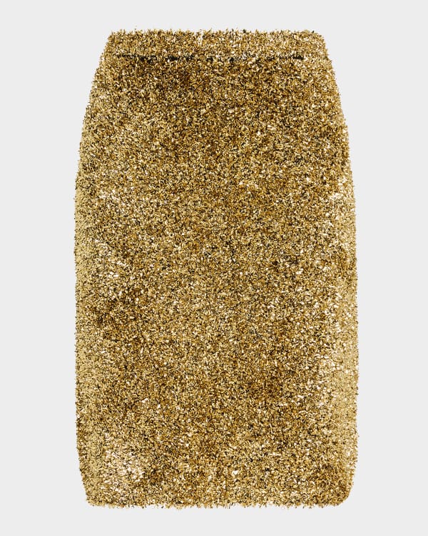 STAUD Casey Sequined Midi Skirt | Neiman Marcus