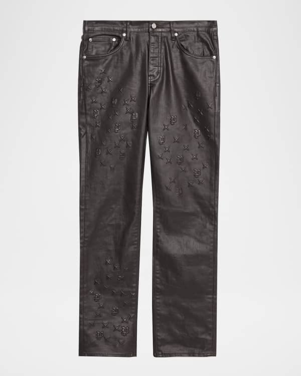 PURPLE Men's P005 Black Raw Slim-Fit Jeans | Neiman Marcus