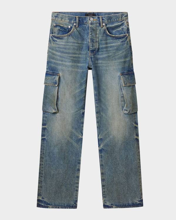 PURPLE Men's Crystal Side-Snap Flare Jeans | Neiman Marcus