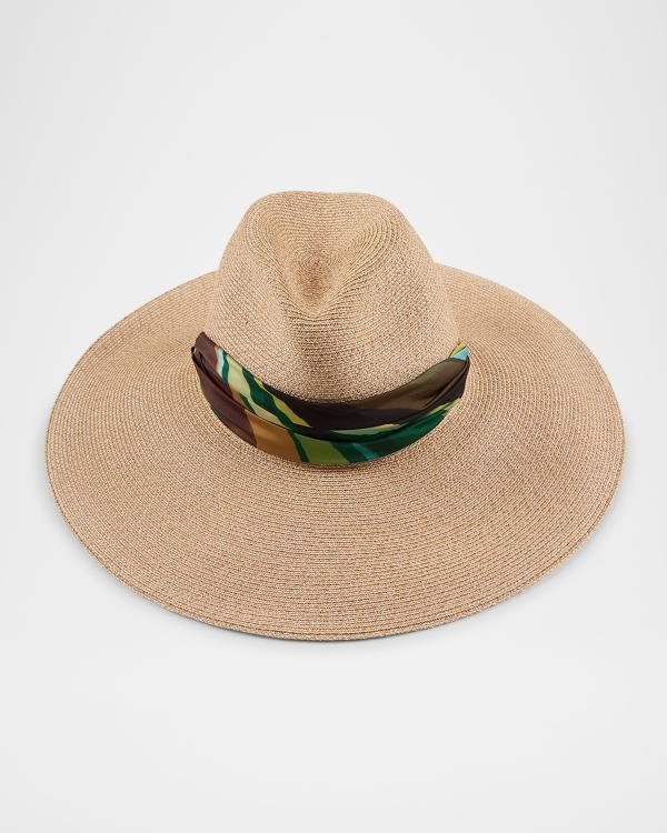 eugenia kim fedora two tone Eugenia Kim Courtney Straw Fedora With Two-Tone Organza Band  main image 4