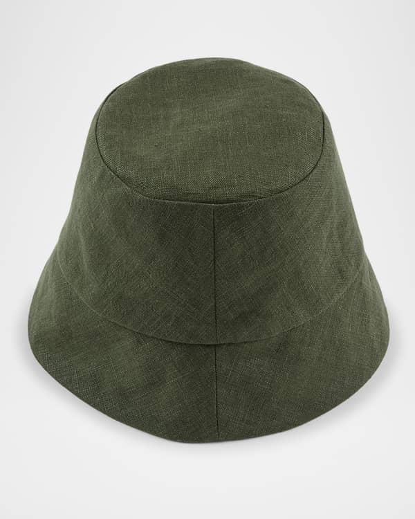 Helen Kaminski Floral Crocheted Retro Raffia Bucket Hat