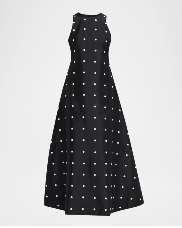 SEROYA Kim High-Neck Maxi Dress | Neiman Marcus