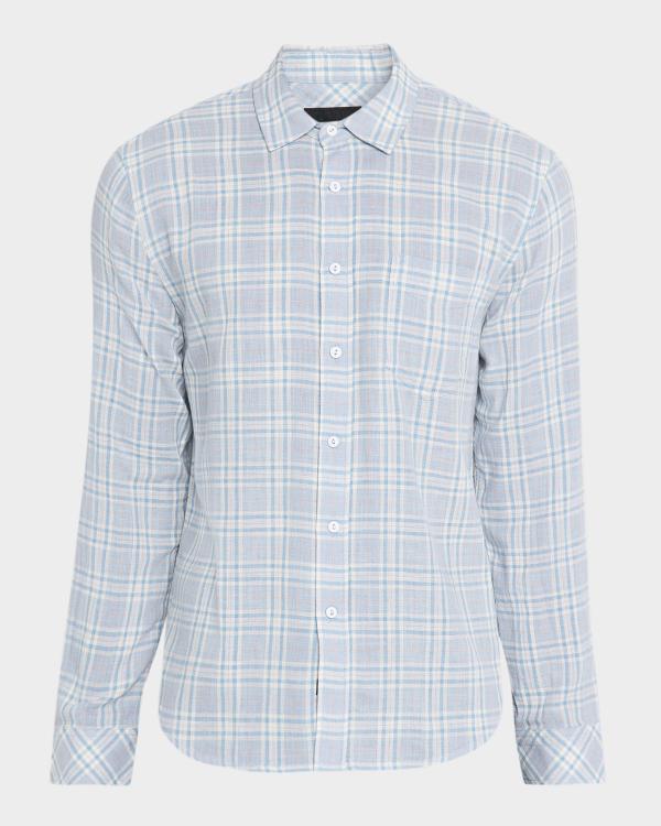Chemise Free People En Lin Et Coton - Imprimé Tartan Marron/rose - Taille L - Neuf Sans étiquette