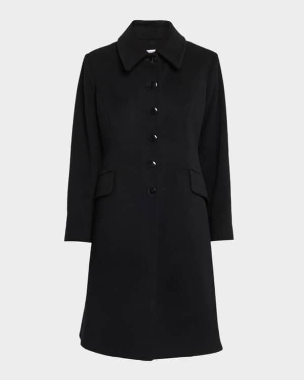 Toteme Long Classic Wool Coat | Neiman Marcus