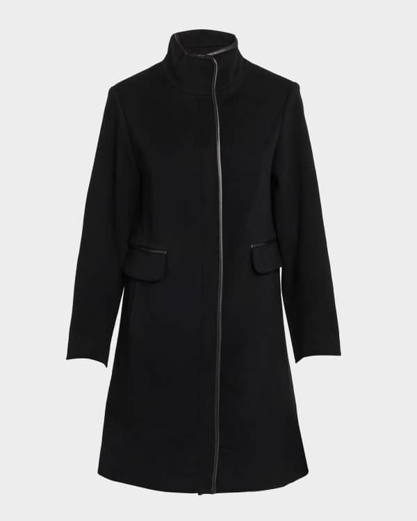 Toteme Long Classic Wool Coat | Neiman Marcus