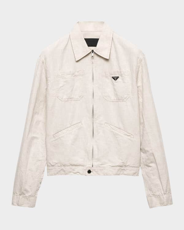 ジャケット・アウター PRADA Cotton Nylon Hooded Blouson sizeXL Prada Re-Nylon Hooded Blouson Jacket | Black | FARFETCH