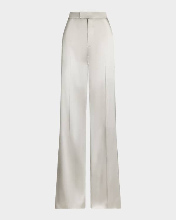 Tiana Denim Wide Leg Pleated Pants