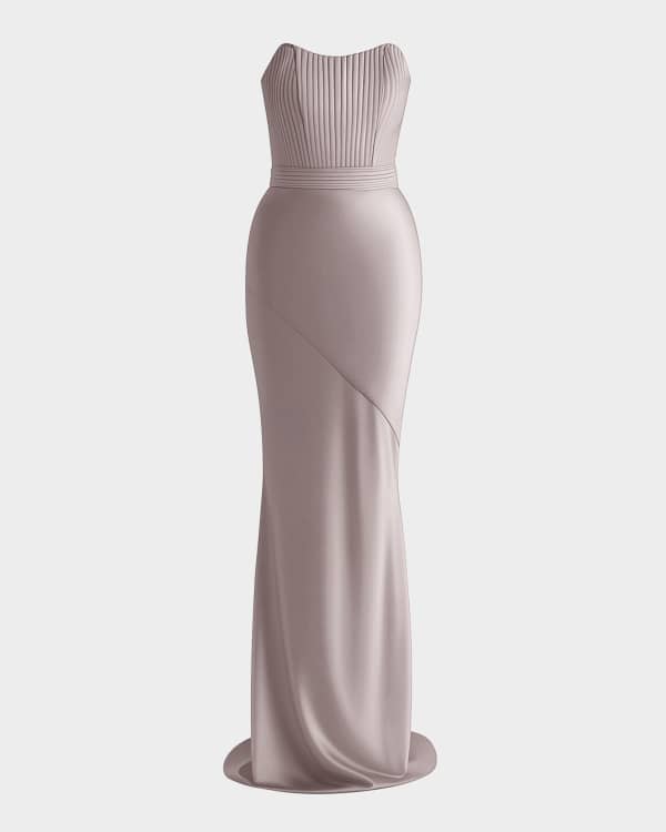 celine appliqu strapless cocktail dress CELINE