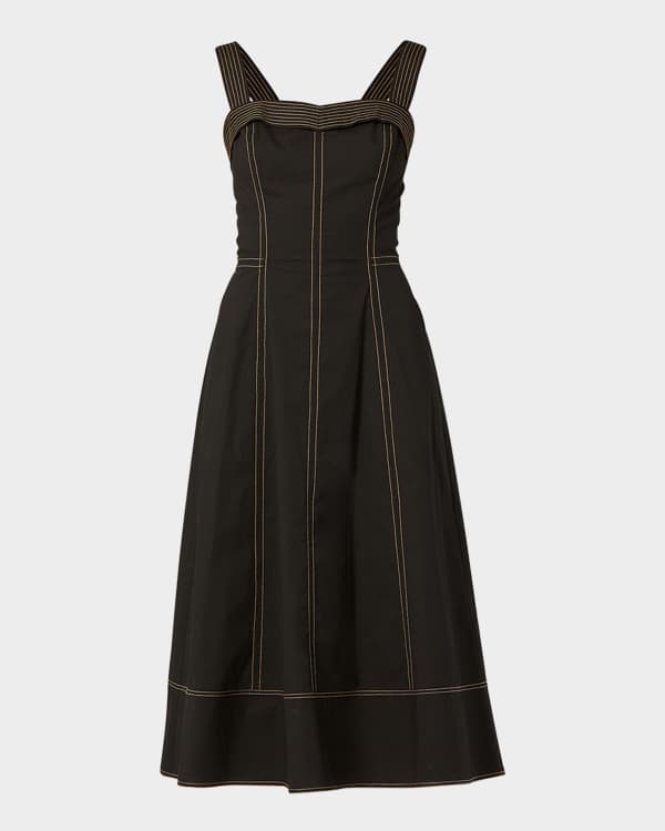 Shoshanna Anya Sleeveless Flounce Cotton Mini Dress | Neiman Marcus