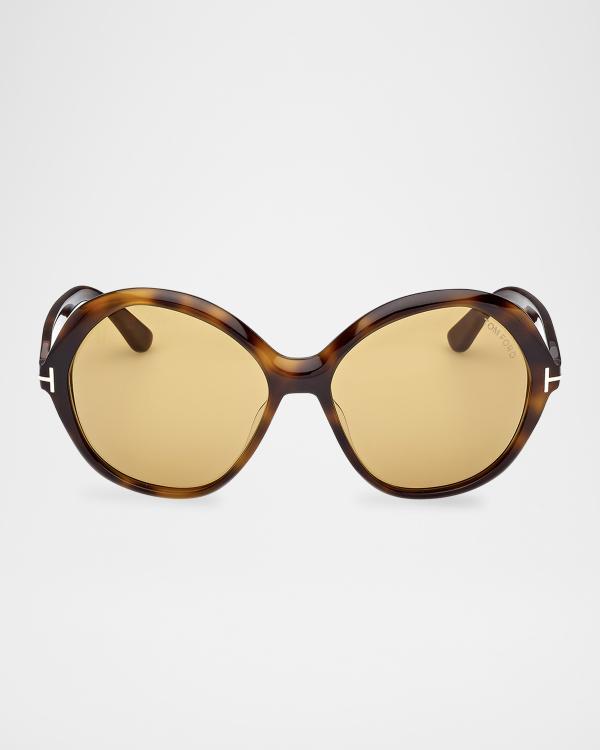 TOM FORD Lucho Sunglasses w/Barberini Lenses | Neiman Marcus