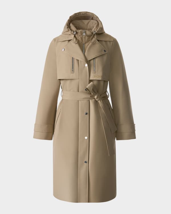 Mackage Adva Mid-Length Belted Trench Coat | Neiman Marcus