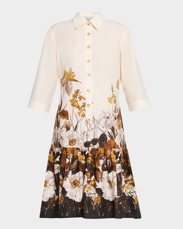 Teri Jon by Rickie Freeman
 Cotton Shirtdress