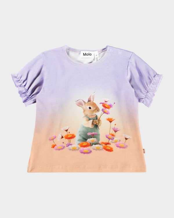 FOIL PRINT BABY TUNIC TOP Gold Foil Print Cut-Out Draped