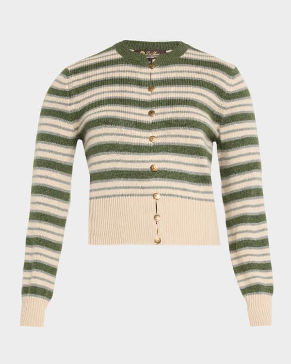 Loro Piana Jubilee Cable Baby Cashmere Cardigan | Neiman Marcus