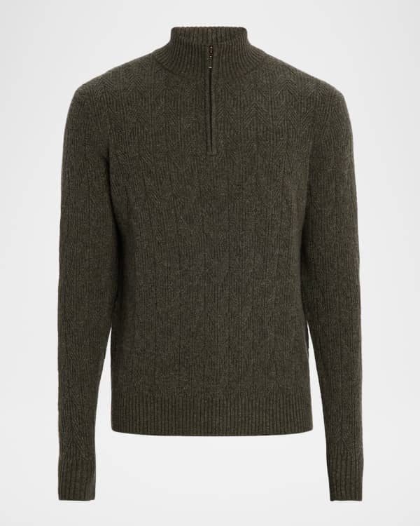 Neiman Marcus Men's Waffle Stitch Cashmere Sweater | Neiman Marcus