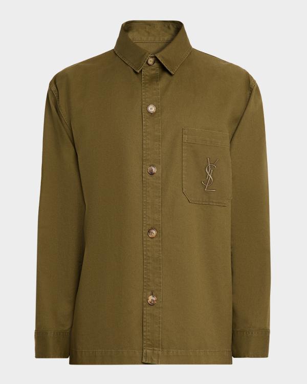 Saint Laurent Men's Denim Shirt | Neiman Marcus