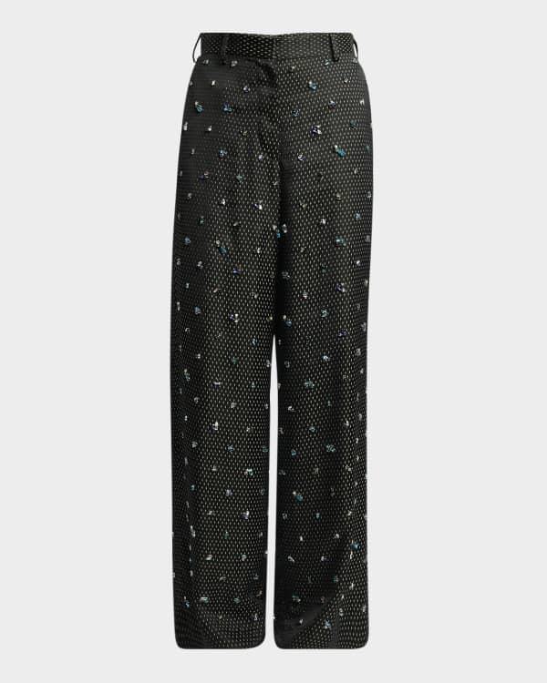 Dries Van Noten Straight-Leg Slouchy Jacquard Pants | Neiman Marcus