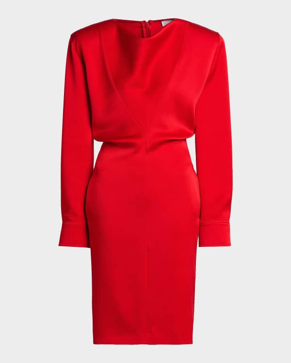 Stella McCartney Strass Embellished Mesh Long-Sleeve Mini Dress | Neiman  Marcus